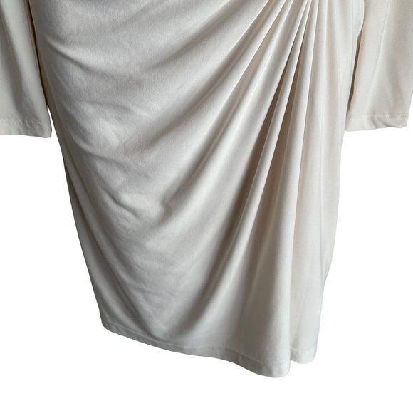 Lauren Ralph Lauren Evening Womens Dress Size 4 Beige Long Sleeve Lined Stretch - Picture 8 of 10